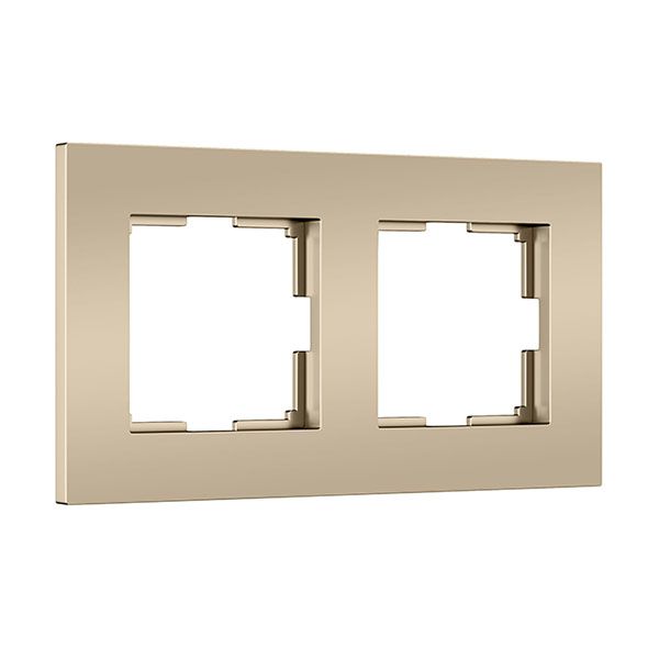 Рамка пластик 2 поста WERKEL Slab W0022911 шампань софт