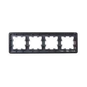 Рамка металлическая 4 поста IEK BRITE BR-M42-M-21-K02 РУ-4-1-Бр черный RE AL