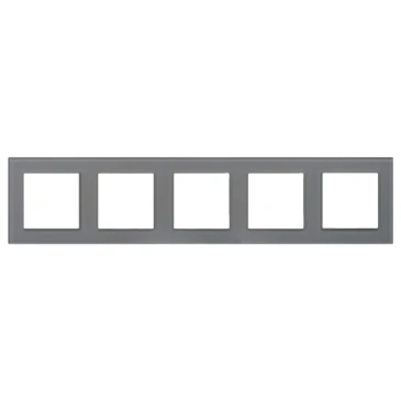 Рамка стеклянная 5 постов Arlight GLARE 043807 FRM-GLARE-GS-5-GR серая