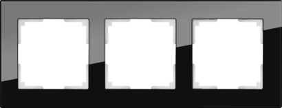 Рамка стеклянная 3 поста WERKEL Favorit WL01-Frame-03 / W0031108 черный