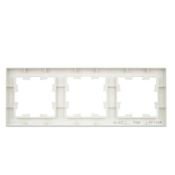 Рамка пластик 3 поста IEK BRITE BR-M32-K36 РУ-3-БрЖ жемчуг