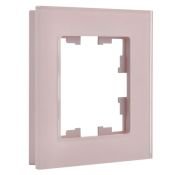 Рамка стеклянная 1 пост IEK BRITE BR-M12-G-31-K14 РУ-1-2-Бр розовый матовый