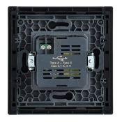 Розетка встраиваемая USB IEK FORTE&PIANO A+C 3,1А FP-U22-D31-K46 FP550 сталь