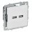 Розетка встраиваемая USB IEK BRITE A+A 3,1А BR-U21-D31-K91 РЮ10-1-БрАБ арктический белый