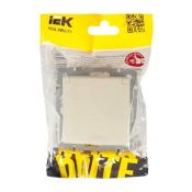Штепсельная розетка встраиваемая IEK BRITE 16А BR-R16-16-K10 РСбш10-3-БрКр с з/к и шторками с крышкой бежевый IP20