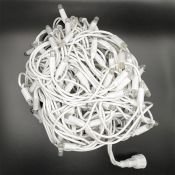 гирлянда БАХРОМА  10.5W Белый Арена Света, белый провод каучук, с мерцанием 230V IP66