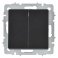 Выключатель встраиваемый двухклавишный перекрестный IEK BRITE BR-V23-0-10-K02 ВС10-2-3-БрЧ черный