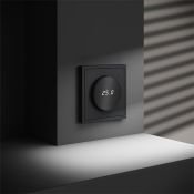 Терморегулятор электронный VOLTUM S70 с индикацией и датчиком для теплого пола графит