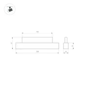 Трековый светильник  12W Белый теплый 049589(1) MAG-ORIENT-FLAT-L350 прямоугольник трековый белый