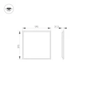 светильник  40W Белый дневной 052838 DL-TITAN-S600x600-40W  220V IP40 квадратный встраиваемый белый