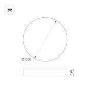Накладной светильник 145W Белый теплый 038931 SP-PLATO-R1200 230V IP20 круглый белый