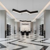 светильник  28W Белый дневной UL-00013519 ULO-K19A 28W-4000K-Z30-120 BLACK 220V IP40 линейный зигзагообразный подвесной черный