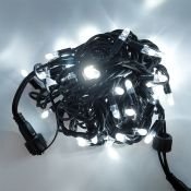 гирлянда НИТЬ  3.5W Белый Арена Света черный провод каучук 5 м., соединяемая,  220V, 50 Led, IP66, без мерцания