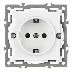 Штепсельная розетка встраиваемая Arlight SCT-GP-MEU-PL-WH 16А 043739 с з/к белая