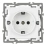 Штепсельная розетка встраиваемая Arlight SCT-GP-MEU-PL-WH 16А 043739 с з/к белая