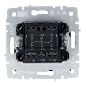 Выключатель встраиваемый двухклавишный проходной IEK BRITE BR-V22-0-10-K02 ВС10-2-6-БрЧ черный