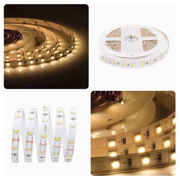 Светодиодная лента Белый теплый 5050 24V 14.4W/m 60Led/метр 00-338 Стандарт 10мм IP20 Светодиодная лента Белый теплый 5050 24V 14.4W/m 60Led/метр 00-338 Стандарт 10мм IP20