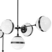 Люстра на штанге Lightstar без лампы 813197 GLOBO 9х40W E14 белый/черный
