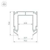комплектующие к профилю MAG профиль-держатель MAG-STRETCH-45-2000 032752(2)