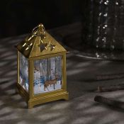 фигурка  светодиодная &quot;Фонарь с оленем&quot; 6х13х6 см, пластик, батарейки LR44х3, свечение тёплое белое