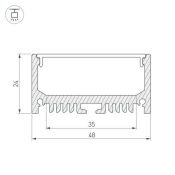 алюминиевый профиль ARL ARH-LINE-2448-2000 ANOD 018684