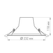 Встраиваемый светильник  35W Белый теплый 027320(1) LTD-LEGEND-R230-35W 220V IP20 круглый белый