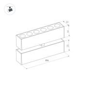 Магнитный трековый светильник  6W Белый дневной MAG-DOTS-FOLD-25-S800 30deg  24V на магнитный шинопровод черный 034231