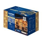 гирлянда БАХРОМА   6W Белый теплый UL-00010889 ULD-B6007-200-STK WARM WHITE IP44