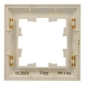 Рамка пластик 1 пост IEK BRITE BR-M12-12-1-K10 РУ-1-Бр бежевый/жемчуг