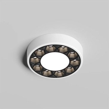 Встраиваемый светильник  10W Белый дневной DENKIRS DUAL DK2440-WB 220V IP20 круглый белый/черный