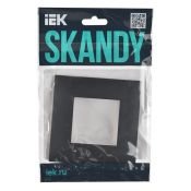 Рамка пластик 1 пост IEK SKANDY SK-M12-K53 SK-F01G графит