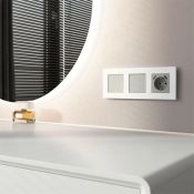 Выключатель встраиваемый двухклавишный с подсветкой сенсорный WERKEL W4522014 дымчатый