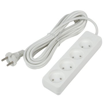 удлинитель без заземления Uniel UL-00009989 S-CU4-5 WHITE 5м Ultra