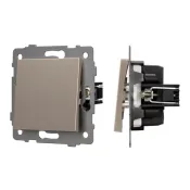 Выключатель встраиваемый одноклавишный перекрёстный Arlight 049870 SWT-MK01-PL-GD-V светлое золото