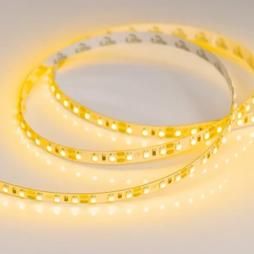 Светодиодная лента Желтый 2835 12V  9.6W/m 120Led/метр 012328(2) RT-A120-8mm  LUX