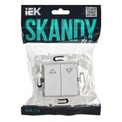 Выключатель жалюзи 10А SK-V12W арктический белый SK-V15-0-10-K01 SKANDY IEK