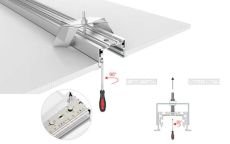 алюминиевый профиль S2-LUX с экраном S2-LINIA69-F-2500 ANOD+OPAL  021177