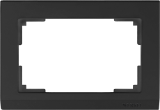 Рамка  пластик для двойной розетки WERKEL Stark WL04-Frame-01-DBL / W0081808 черный