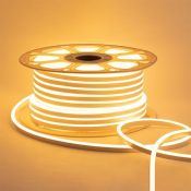 Гибкий неон  275W Белый теплый 17-32 16x8мм IP65 мини (50метров)