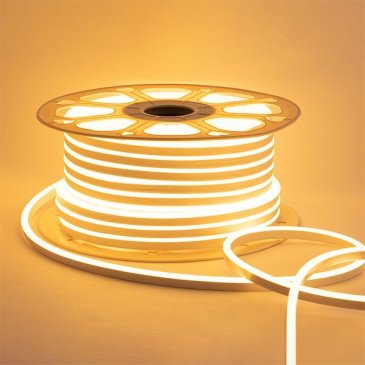 Гибкий неон  275W Белый теплый 17-32 16x8мм IP65 мини (50метров)