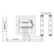 панель сенсорная встраиваемая RGB 04-09 белая (RGB,12-24V,144-288W)