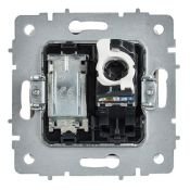 Розетка встраиваемая комбинированная IEK BRITE BR-AK20-1-K91 РТВ/РК12-БрАБ TV+RJ45 кат.5E арктический белый