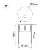 светильник  3W Белый теплый 025737 LT-GAP-R70  220V круглый встраиваемый  белый