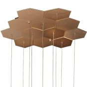 Люстра подвесная Lightstar светодиодная  60W Белый теплый 750221 FAVO золото