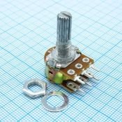 Резистор 16K2 KC 2x 200K сдвоенный (вал с насечкой L-20мм)