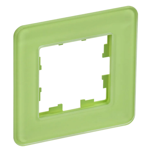 Рамка стеклянная 1 пост IEK BRITE BR-M12-G-41-K06 РУ-1-2-Бр эко грин RE