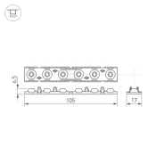Экран SL-LINE-W20-30deg-540 линзованный 041791
