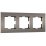 Рамка пластик 3 поста WERKEL SLAB W0032963 бронза софт