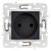 Штепсельная розетка встраиваемая IEK SKANDY 10А SK-R13-10-K53 SK-R01G без з/к с з/ш графит