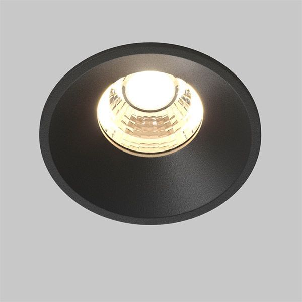 Встраиваемый светильник  7W Белый теплый DL058-7W3K-B Раунд/Round 50deg 230V круглый черный